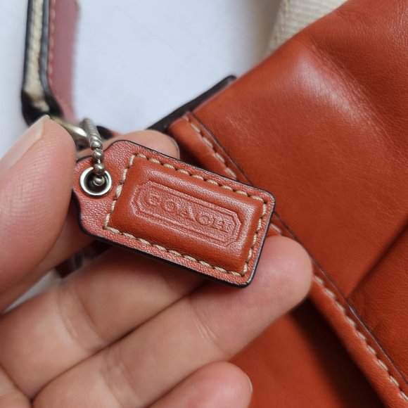 Coach Orange Leather Crossbody Bag - Picture 2 of 13